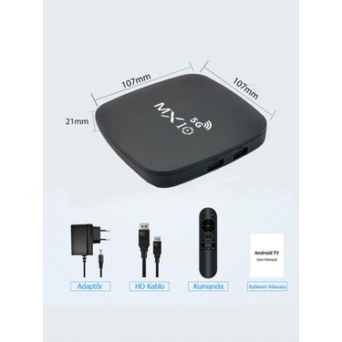 Eima MX10-5G Android TV Box 4K Ultra HD – MX Box S – 5G WiFi Fiyatı
