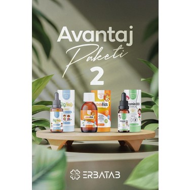Erbatab Avantaj Paketi 2 (Labex Multivitamin, D3 Kids, Alg Fiyatı