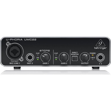 Behringer U-PHORIA UMC22 Ses Kartı Midas Mikrofon Preamfi Fiyatı