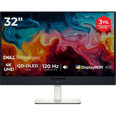 Dell 32 Plus 4K S3225QC 3840X2160 4K UHD 120Hz 0.03 Ms HDMI Fiyatı