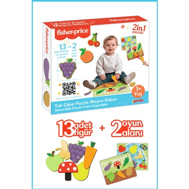 Fisher-Price Tak Çıkar Puzzle Meyve-Sebze Fiyatı