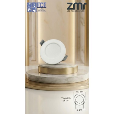 Zmr 3 Watt Sıva Altı Backlight LED Panel Beyaz Işık 6500K Fiyatı
