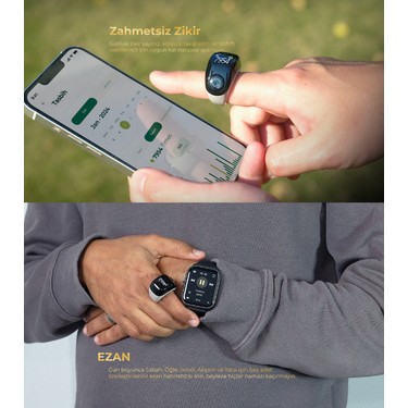 Iqibla Smart Ring J01 Jood Akıllı Zikir Yüzüğü Gri Renk Fiyatı