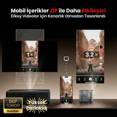 Vankyo Aurzen Zıp Katlanabilir Dlp 1080P Destekli Bataryalı Fiyatı