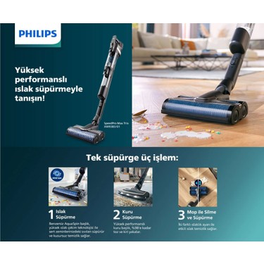 Philips Aqua Trio XW9383/01 Islak Kuru Şarjlı Dikey Süpürge+ Fiyatı