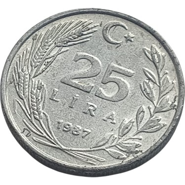 1987 25 Lira Koleksiyon Para Madeni Para Eski Para Hobi Fiyatı