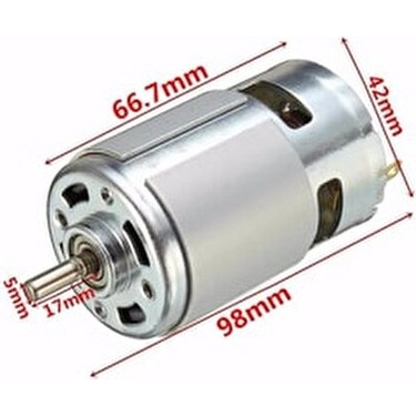 SANEC 24V 15000 Rpm RS775 DC Motor Hobi Projeleri İçin Fiyatı