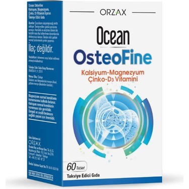 Orzax Ocean OsteoFine Takviye Edici Gıda 60 Tablet Fiyatı