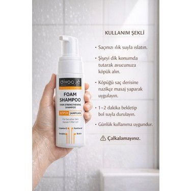 Divoque Panthenol Foam Shampoo Köpük Şampuan 150 Ml Fiyatı