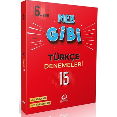 Oksijen Yayınları Oksijen 6. Sınıf Türkçe Meb Gibi 15 Li Kitabı