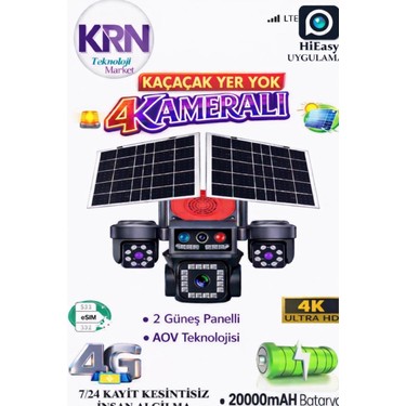 Avenir KRNTEKNO 4 Kameralı E-Sım Güneş Enerjili Güvenlik Fiyatı