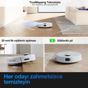 Ecovacs Deebot N20e Plus Robot Süpürge ve Paspas, Otomatik Fiyatı