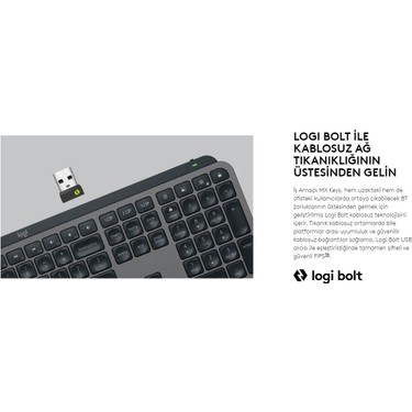 Logıtech Mx Keys Kablosuz Kurumsal Siyah 920-010254 Klavye Fiyatı