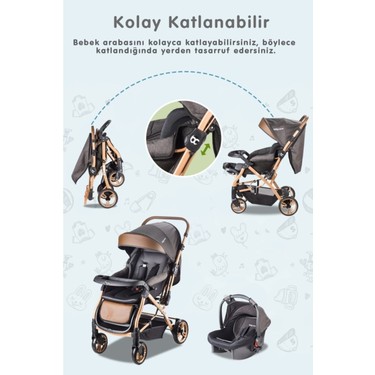 Baby Care Bc 65 Çift Yönlü Bebek Arabası Gold Siyah Z 0 - 25 Fiyatı