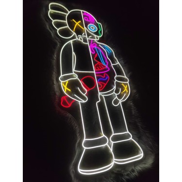 Dekoraven Kaws Companion Dissected Tasarım Renkli LED Neon Fiyatı