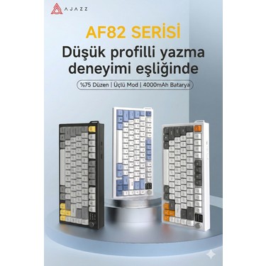 Ajazz AF82 Rgb Membran Kablosuz Oyuncu KLAVYESI-4000 Mah Fiyatı
