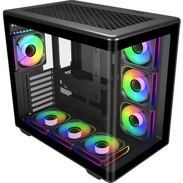 Cooler Master Elite 600 Curve TG Siyah ARGB 7x12 Fanlı, Fiyatı
