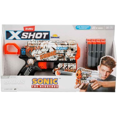 X-Shot Skins Flux Sonic The Hedgehog Sünger Atan Silah 21 cm Fiyatı