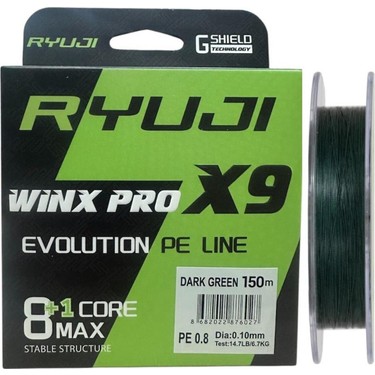 Ryuji Winx Pro X9 150MT 0.10MM Ip Misina Koyu Yeşil Fiyatı