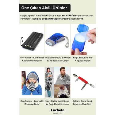 Lacheln Maxi Paket Tam Kapsamlı Hazır Deprem Çantası 3 4 5 Fiyatı
