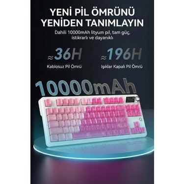 Ajazz MK87 Pitaya Switch 10.000 Mah Batarya Rgb Mekanik Oyun Fiyatı