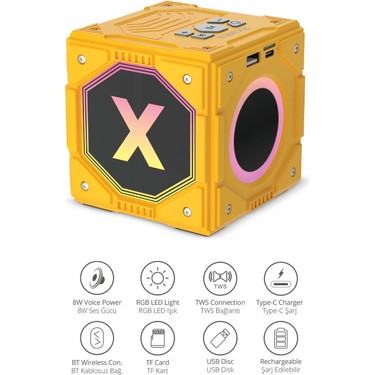 Piranha 7848 Kablosuz Tws Rgb Bluetooth Hoparlör | 8W Ses Fiyatı