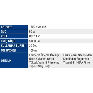 Mercure Araç Içi Süpürge Şarjlı MC-5651 Fiyatı - Taksit Seçenekleri