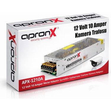 Apronx APX-1210A 12 Volt 10 Amper Metal Adaptör Güvenlik Fiyatı