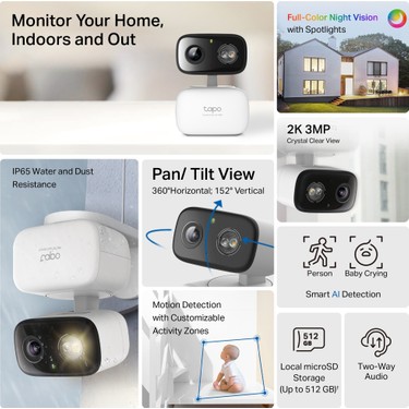 Tp-Link Tapo C216 | Iç ve Dış Mekan Wi-Fi Güvenlik Kamerası Fiyatı