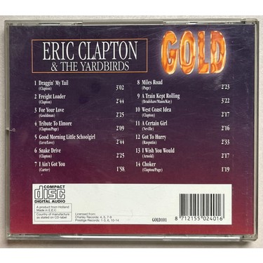 Raks Müzik Eric Clapton & The Yardbirds CD Fiyatı
