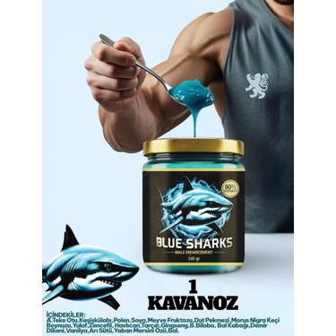 Blue Sharks Anzeli Ballı Karışık Bitkisel Macun Güç ve Mavi Fiyatı