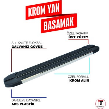 Türkmen Ssangyong Torres Evx Elektrikli Krom Yan Basamak 183 Fiyatı