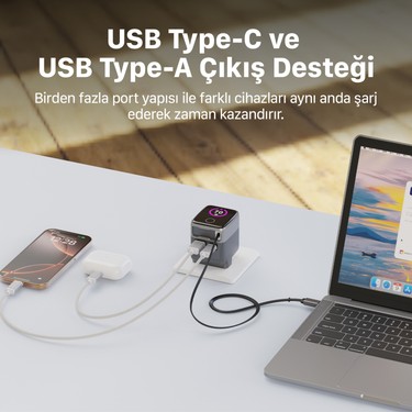 Xenon Smart Hızlı Şarj Adaptörü | 70W, Gan, Usb-C & Usb-A, Fiyatı