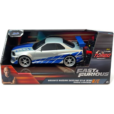 Jada Toys Fast＆Furious 1/24 R34 ラジコン Jada Uzaktan Kumandalı 1:24 Fast Furious Brian S Nissan Fiyatı