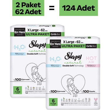 Sleepy Natural Double Soft Ultra Paket Bebek Bezi 6 Numara Fiyatı