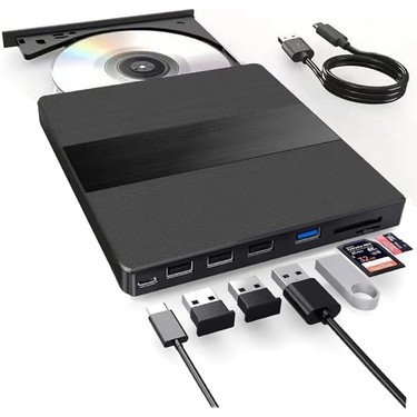 7in1 Harici USB 3.0 ve Type-C Dvd-Rom Dvd-Rw Optik Sürücü, Fiyatı