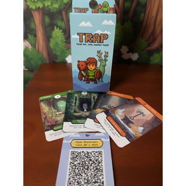 LUXMON Trap Tuzak Kurma Kart Oyunu 49 Kart Zar Hediyeli Fiyatı