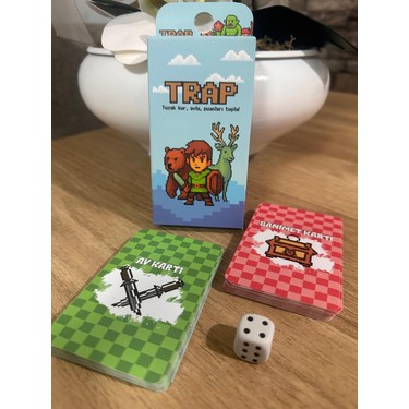 LUXMON Trap Tuzak Kurma Kart Oyunu 49 Kart Zar Hediyeli Fiyatı