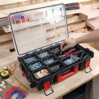 Workpro WP283029 24LT 12 Gözlü Şeffaf Kapaklı Istiflenebilir Fiyatı