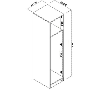 Midoser Daisy 1 Kapılı Beyaz Suntalam Gardırop – Askı ve Fiyatı