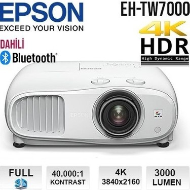 Epson EH-TW7000 4K Projeksiyon Cihazı Fiyatı - Taksit Seçenekleri