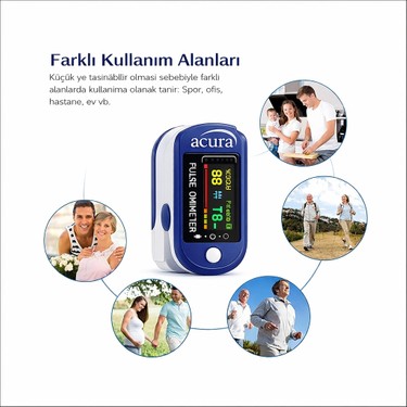 Acura Ac-60 Oksimetre OLED Ekranlı Nabız ve Oksijen Ölçer Fiyatı