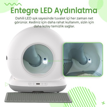 Haustier CB001 Akıllı Otomatik Kedi Tuvaleti, APP ile Fiyatı