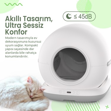 Haustier CB001 Akıllı Otomatik Kedi Tuvaleti, APP ile Fiyatı