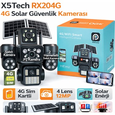 X5 Tech X5TECH RX204G 4G Solar Sim Kartlı (E-Sim) Güvenlik Fiyatı