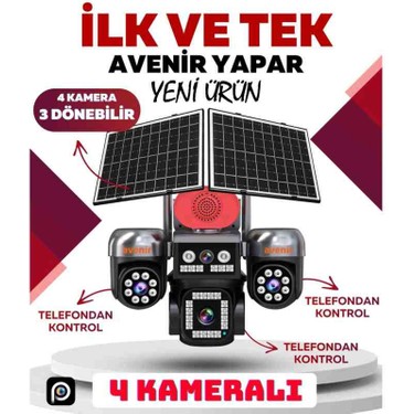 Avenir AV-S446 12MP 4 Kameralı Ptz 4g Sim Kartlı Solar Fiyatı