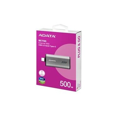 Adata 500Gb SC750 Taşınabilir Usb 3.2 Gen2 Type-C Ssd Harici Fiyatı