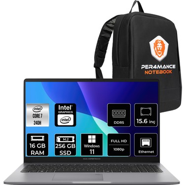 Asus Expertbook P1 Core 7 240H Notebook 16GB RAM 256GB SSD Fiyatı