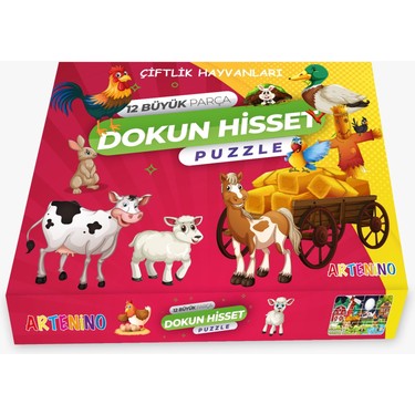 Artenino Çiftlik Hayvanları 12 Büyük Parça Dokun Hisset Fiyatı