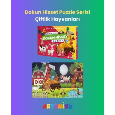 Artenino Çiftlik Hayvanları 12 Büyük Parça Dokun Hisset Fiyatı